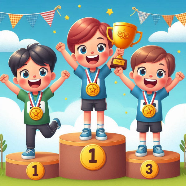 Universele sportprijzen kopen – bekers en medailles voor podiumplaatsen, nummers 1, 2, 3 en diverse gelegenheden