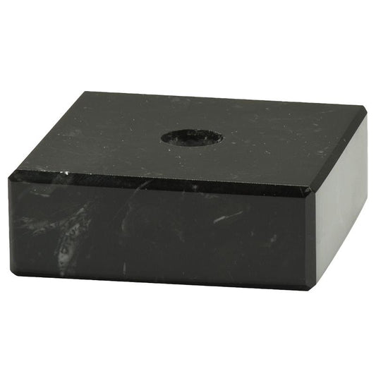 Zwarte marmeren trofeevoet 55x55x20 mm