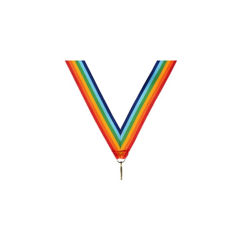 Medaille halslint regenboog – 22 mm breed