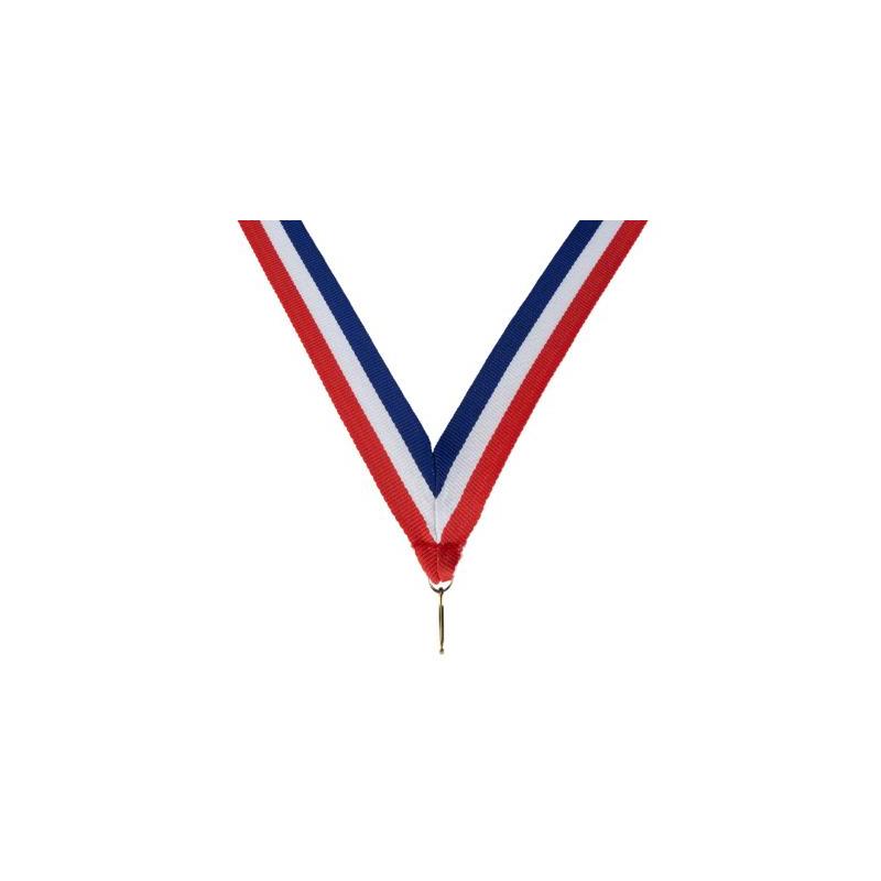 Medaille halslint rood wit blauw – 22 mm breed