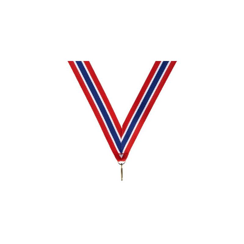 Medaille halslint rood wit blauw wit rood – 22 mm breed