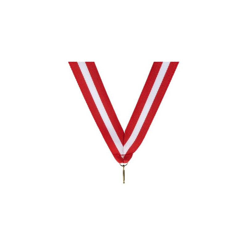 Medaille halslint rood wit rood – 22 mm breed