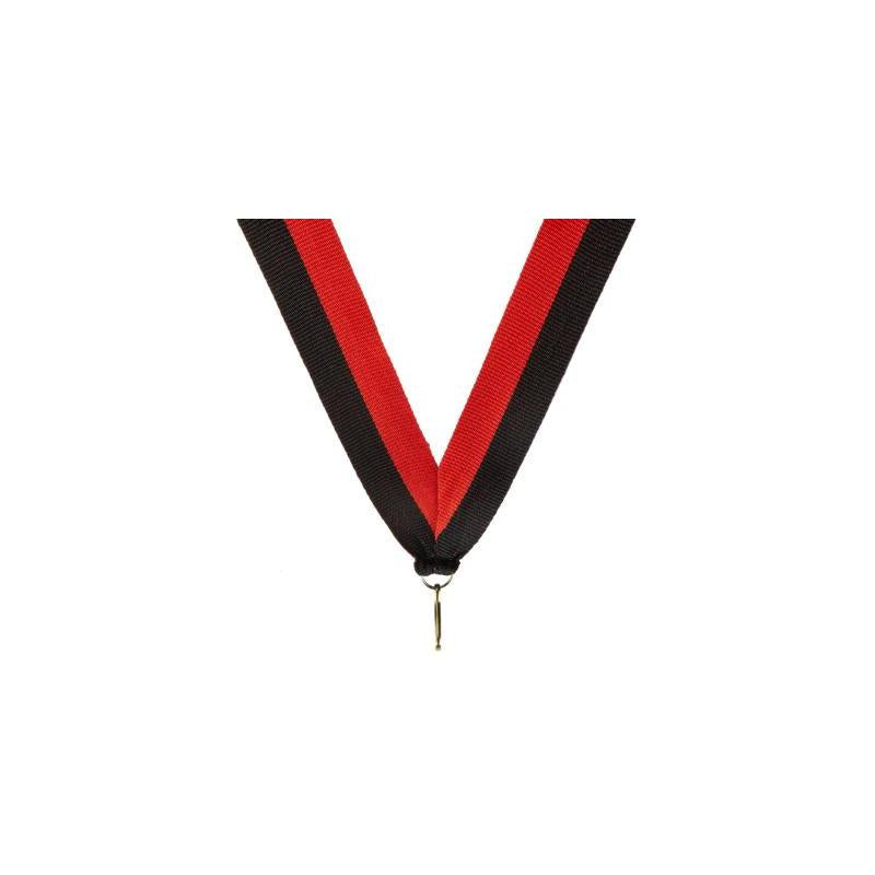 Medaille halslint zwart rood – 22 mm breed