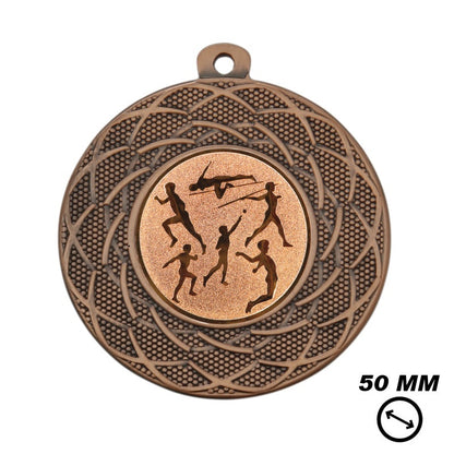 Bronzen atletiek medaille 50mm sportprijs