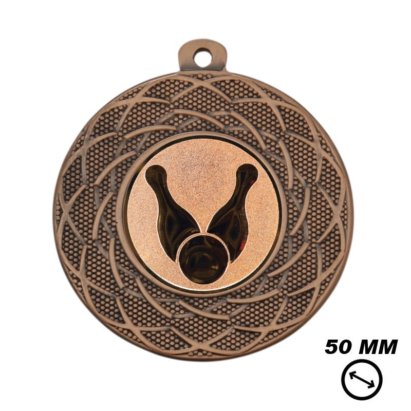 Bowling Medaille Brons 50mm
