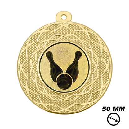 Bowling Medaille Goud 50mm