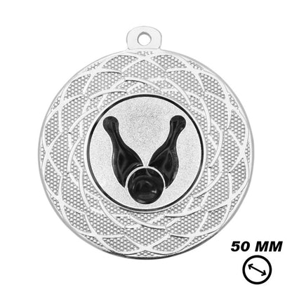 Bowling Medaille Zilver 50mm
