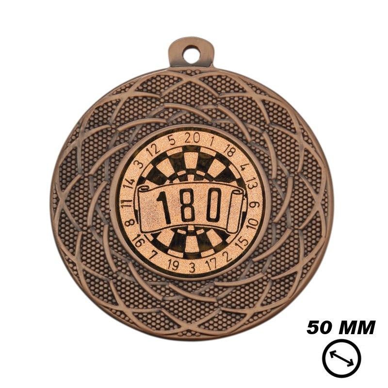 Dart medaille 180 brons 50 mm goedkope dart prijs