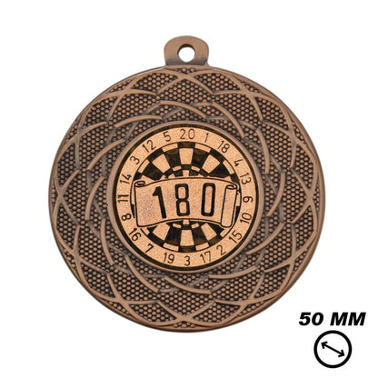 Dart medaille 180 brons 50 mm goedkope dart prijs