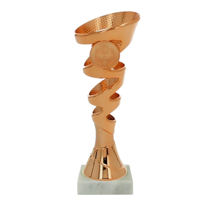 Bronzen trofee 17,5 cm – voordelige kunststof trofee op marmeren voet – MDS001