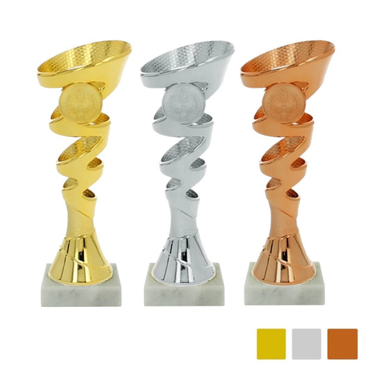 Goedkope Trofee serie Trapani met spiraalvorm en marmeren witte voet – MDS001