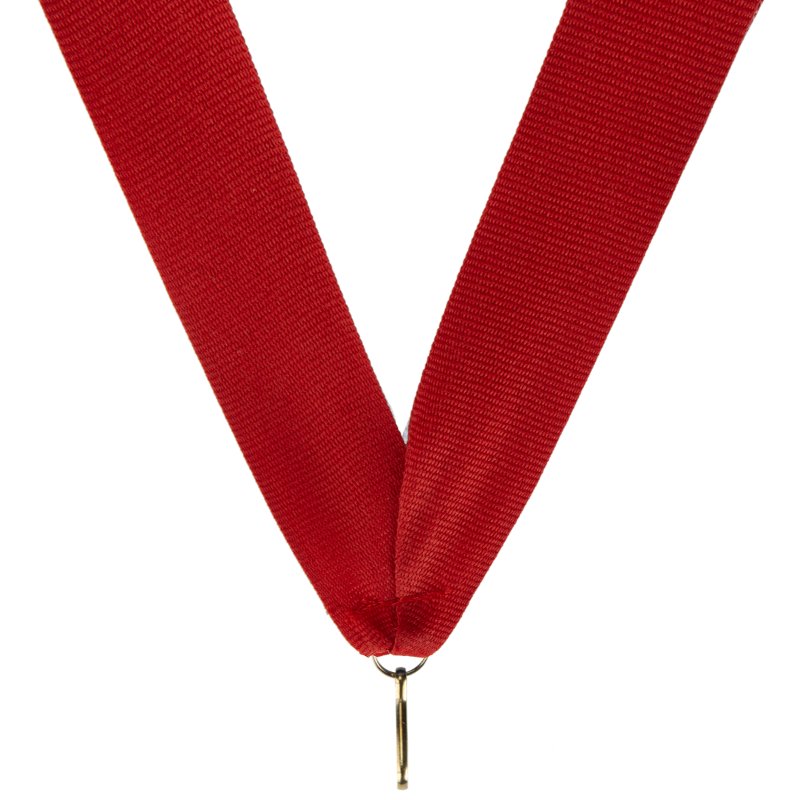Rood medaillelint – brede uitvoering – 22 mm met haak