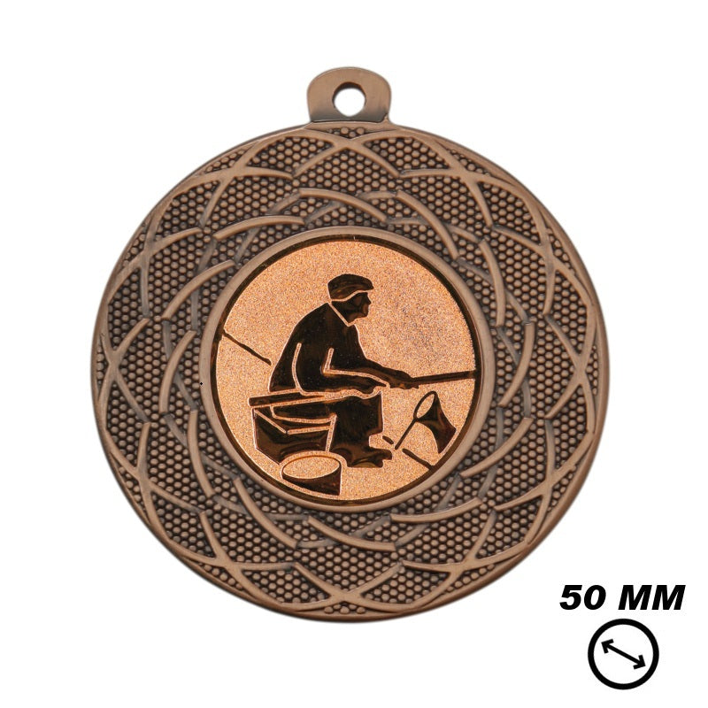 Medaille Vissen brons voor sportvissen en vistoernooien