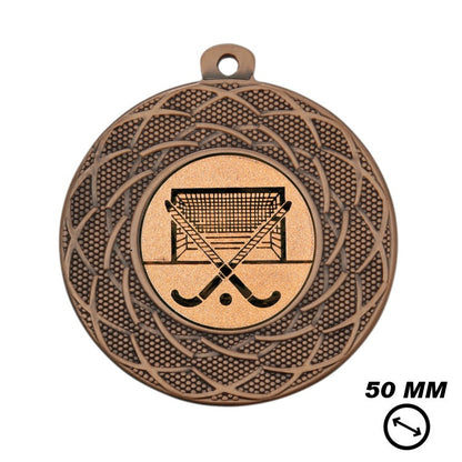 Hockey medaille brons 50 mm goedkope sportmedaille