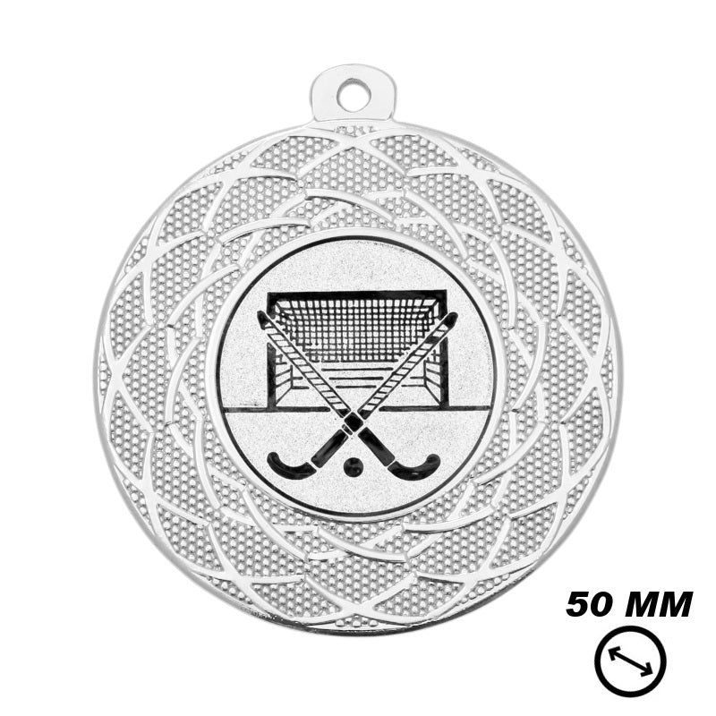 Hockey medaille zilver 50 mm sportprijs