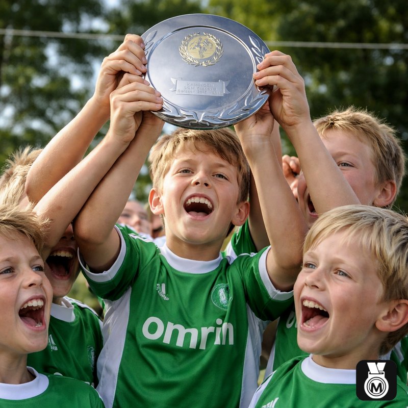 Kampioensschaal kopen voetbal team kinderen winnaar zilveren schaal prijs