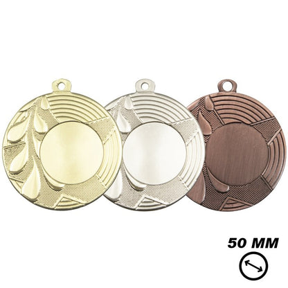 Scheveningen medaille 50 mm – Goud, zilver en brons – optie voor personalisatie met tekst, logo en halslint
