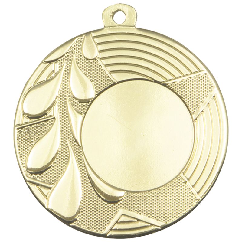Gouden medaille Scheveningen – 50 mm – optioneel met eigen logo, persoonlijke tekst en halslint