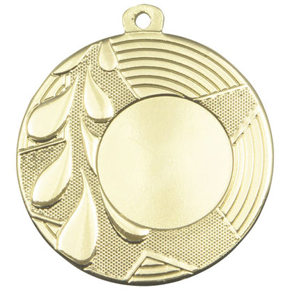 Gouden medaille Scheveningen – 50 mm – optioneel met eigen logo, persoonlijke tekst en halslint
