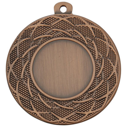 Bronzen medaille Utrecht – 50 mm – sportmedaille van ijzer met decoratieve rand en glad middenvlak
