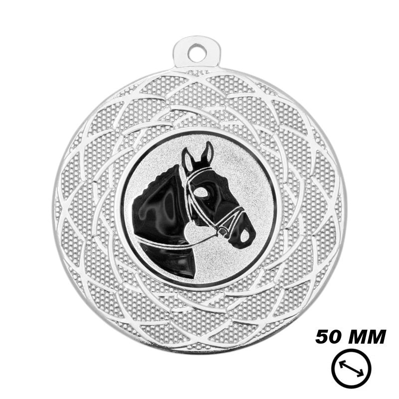 Paardensport medaille zilver 50 mm voor dressuur wedstrijd