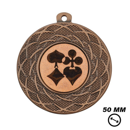 Speelkaarten medaille brons 50 mm poker prijs