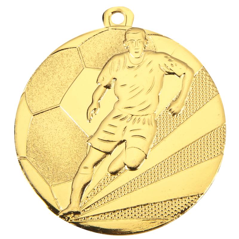 Voetbal medaille victory goud 50 mm goedkoop ijzer sportprijs