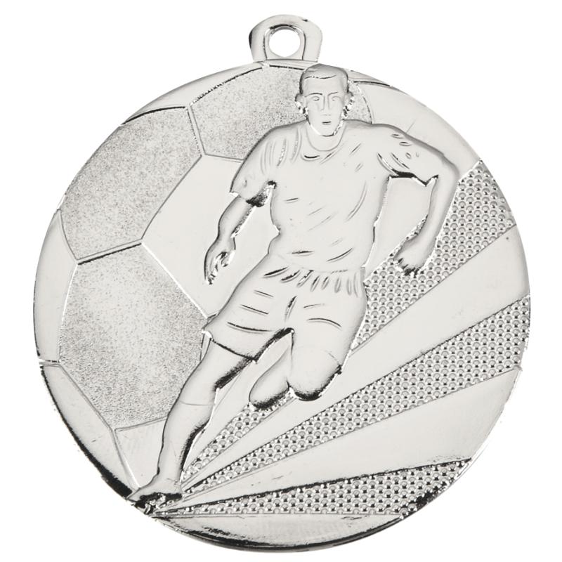 Voetbal medaille victory zilver 50 mm goedkoop ijzer sportprijs