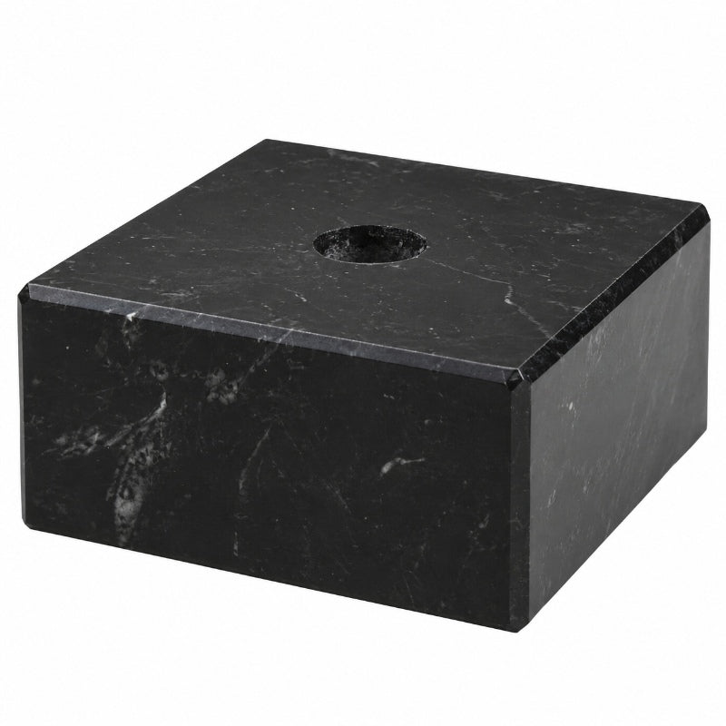 Trofee voet marmer zwart 55x55x30 mm met boorgat voor sportprijzen en awards