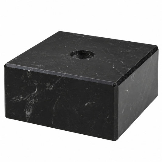 Trofee voet marmer zwart 55x55x30 mm met boorgat voor sportprijzen en awards